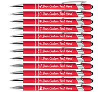 Personalised Pens with Stylus Name Free Engraving,Custom Metal Pens for Men Women Business Office,Customised engraved Name Message Logo Ballpoint Pens Black Ink-12,24,48,96 Pens Assorted-Click Action
