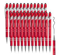 Personalised Pens with Stylus Name Free Engraving,Custom Metal Pens for Men Women Business Office,Customised engraved Name Message Logo Ballpoint Pens Black Ink-12,24,48,96 Pens Assorted-Click Action