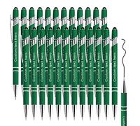 Personalised Pens with Stylus Name Free Engraving,Custom Metal Pens for Men Women Business Office,Customised engraved Name Message Logo Ballpoint Pens Black Ink-12,24,48,96 Pens Assorted-Click Action