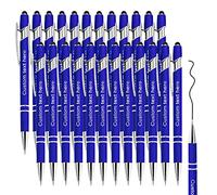 Personalised Pens with Stylus Name Free Engraving,Custom Metal Pens for Men Women Business Office,Customised engraved Name Message Logo Ballpoint Pens Black Ink-12,24,48,96 Pens Assorted-Click Action