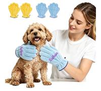 Personalised Pet Bath Towel, Personalised Absorbent Drying Glove - Custom Name Dog Cat Grooming Mitt, Thickened Coral Fleece - Gift, for Pet Owner Puppy Kitty (B)