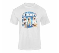 Personalised Pet Bootleg Rap T Shirt Vintage Collage T-Shirt Top Design - Vintage 90s Style Retro Tee, Birthdays, Christmas Music Fans, I Love my Girlfriend tshirt White