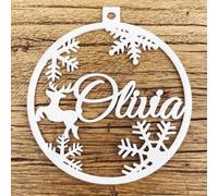 Personalised Pet Christmas Ornament, Christmas Tree Decoration, Dog Tree Ornament, Christmas Decoration, Hanging Bauble, Dog Paw Decoration (style I)