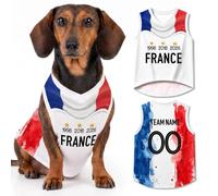 Personalised Pet Football Jersey, Custom Name & Number, Breathable Mesh, for Small, Medium & Large Dogs, 2026 Fan for Dog Lover (E)