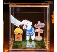 Personalised Pet Holographic Memorial Box, Custom 3D Pet Hologram Keepsake with Photo, Diy Digital Pet House Display, High-transmittance Remembrance Ornament for Dog & Cat Lovers