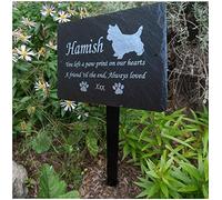 Personalised Pet Memorial Plaque 25cm x 18cm - Engraved Slate Marker