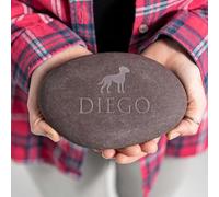 Personalised Pet Memorial Stones,Custom Engraved Natural Pebble Grave Stone, Cat/Dog Garden Memory Ornament, Gift Box, Small, Medium, Large, XL
