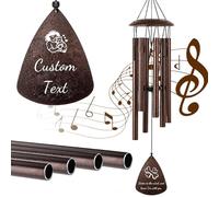 Personalised Pet Memorial Wind Chimes with Silent Mode for Garden and Patio