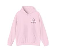 Personalised Pet Outline Hoodie - Custom Embroidered Dog or Cat Sketch from Photo, Unisex Fit, Gift for Pet Lovers, Memorial Animal Portrait Jumper Pink