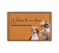 Personalised Pet Photo Doormat Custom Welcome To Our Home Mat Indoor Entrance Floor Mat Funny Pet Welcome Doormat Hope You Like A Dog Doormat Gift For Pet Lovers (style 5)