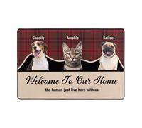 Personalised Pet Photo Doormat Custom Welcome To Our Home Mat Indoor Entrance Floor Mat Funny Pet Welcome Doormat Hope You Like A Dog Doormat Gift For Pet Lovers (style 2)