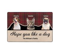 Personalised Pet Photo Doormat Custom Welcome To Our Home Mat Indoor Entrance Floor Mat Funny Pet Welcome Doormat Hope You Like A Dog Doormat Gift For Pet Lovers (style 1)