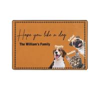 Personalised Pet Photo Doormat Custom Welcome To Our Home Mat Indoor Entrance Floor Mat Funny Pet Welcome Doormat Hope You Like A Dog Doormat Gift For Pet Lovers (style 6)