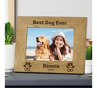 Personalised Pet Photo Frame Dog Cat Pets Picture Frame Pet Memorials Dog Pets Gift for Dog Cat Pet Owners Paw Print kit (Landscape Design 4)