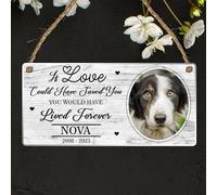Personalised Pet Photo Plaque - 'If Love Could Have Saved You...' Perfect for Dogs, Cats, Horses, Rabbits & More (Acrylic Indoor & Outdoor Use 19cm x 9cm, Grey)