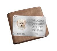 Personalised Pet Photo Wallet Card I Will Carry You with Me Until See You Again Memorial Gifts for Dog Cat Loss Pet Loss Sympathy Gifts for Dog Cat Lovers (08)