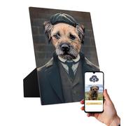 Personalised Pet Portrait Dog TV/FILM Gift From Photo Desktop Metal Picture Frame With Stand Custom Memorial Keepsake Gifts for Dog Lovers Cat Border Collie Bulldog Any Breed A5