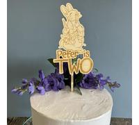 Personalised Peter Rabbit Cake Topper, 1st Birthday Wooden Cake Topper, Childrens Cake Topper, Peter Rabbit Party Cake, Cake Decorations