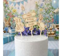 Personalised Peter Rabbit & Jemima Cake Topper Set, Birthday Decoration
