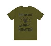 Personalised Pheasant Hunter T-Shirt, Custom Hunter Name on Back , Pheasant Angler, Vintage Custom Apparel, Birthday Gift, Father's Day, Summer Holiday Pheasant Hunting Adults & Kids Unisex Tee Top