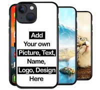 Personalised Phone Case compatible with iPhone 13 Mini, Add Your Text, Picture, Design, Logo on Shockproof TPU Bumper back Cover Customised Gift idea for Birthday, Wedding, Anniversary, Special Moment