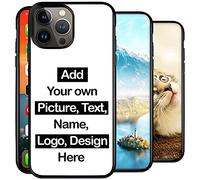 Personalised Phone Case compatible with iPhone 13 Pro Max, Add Your Text, Picture, Design, Logo on Shockproof Bumper back Cover Customised Gift idea for Birthday, Wedding, Anniversary, Special Moments