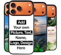 Personalised Phone Case compatible with iPhone 17 Pro, Add Your Text, Picture, Design, Logo on Shockproof Bumper back Cover Customised Gift idea for Birthday, Wedding, Anniversary, Special Moments