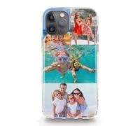 Personalised Phone Case For Huawei P Phones, P Smart, P9, P20, P30, P40 Pro, Lite, Custom Photo Hard Cover, Personalize with Four Image Collage Layout B, Two Small Top Images