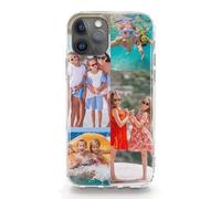 Personalised Phone Case For Huawei P Phones, P Smart, P9, P20, P30, P40 Pro, Lite, Custom Photo Hard Cover, Personalize with Four Image Collage Layout E, Small Top Right Image