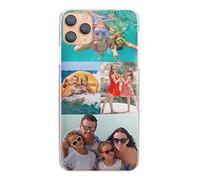 Personalised Phone Case For Huawei Y Phone, Y6s, Y6, Y7, Y9, Y3, Custom Photo Hard Cover, Personalize with Four Image Collage Layout A, Two Small Centre Images