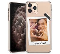 Personalised Phone Case for iPhone 14 Pro Max - Clear Hard Plastic Custom Cover Pinned Snapshot Photo Your Image Design Style Picture - Duck Tape