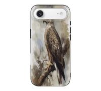 Personalised Phone Case for iPhone 17/Pro Max/Pro/Air,Watercolor of Hawk Sittingprinted Slim TPU Shockproof Protective Case Compatible with iPhone 17 Series