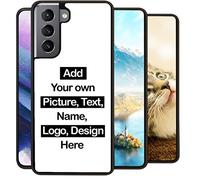 Personalised Phone Case for Samsung Galaxy S21 Plus, Add Your Text, Picture, Designs, Business Logo on Shockproof Bumper Cover Customised Gift idea for Birthday, Wedding, Anniversary, Special Moments