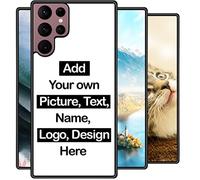Personalised Phone Case for Samsung Galaxy S22 Plus, Add Your Text, Picture, Designs, Business Logo on Shockproof Bumper Cover Customised Gift idea for Birthday, Wedding, Anniversary, Special Moments