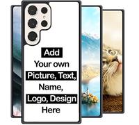Personalised Phone Case for Samsung Galaxy S23 Ultra, Add Your Text, Picture, Designs, Business Logo on Shockproof Bumper Cover Customised Gift idea for Birthday, Wedding, Anniversary, Special Moments