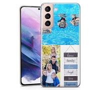 Personalised Phone Case for Samsung Galaxy S7 edge - Your Own Image Photo Collage Custom Design Stule Soft TPU Rubber Phone Cover - Collage with 3 Photo
