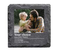 Personalised Photo and Text Dad Stepdad Grandad Noun Definition Slate