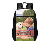 Personalised Photo Backpack Custom Travel Backpack - Add Your Picture, Logo, or Text - Great for School, Travel, Leisure, and Work