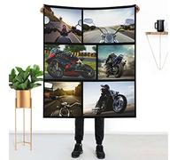Personalised Photo Blanket Throw, Customised Blanket with Words Picture Collage, Personalised Birthday Gifts, Personalised Gifts for Dad, Mom, Men, Women, Kids, Dogs, Friends or Lover