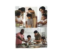 Personalised Photo Blankets for Mom, Mothers Day Customised Throw Blankets with Pictures/Text, Custom Christmas Birthday Gifts for Parents, Kids, Grandma Friends - 4 Photos Collage
