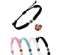 Personalised Photo Bracelet for Women - Custom Projection Bracelet with Pictures inside, Memorial Gifts for Women Men Friends Family Loved One (Style A)