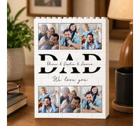 Personalised Photo Building Bricks Puzzle, Gift for Dad from Daughter Son, Custom DIY 3d Jigsaw Puzzle Board Photo Frame, Best Birthday Presents for Dad, Men, Grandpa & Family Keepsake
