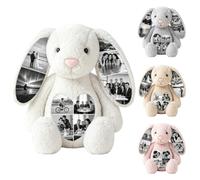 Personalised Photo Bunny Teddy Bear Hidden Ear Pictures Rabbit Plush Gift