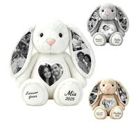 Personalised Photo Bunny Teddy Bear Hidden Ear Pictures Rabbit Plush Gift