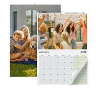 Personalised Photo Calendar - A3 or A4 Custom Wall Calendar with 12 Photos - Choose Start Month & Year - 170gsm Silk Paper - Wire-Bound - Custom Gift for Family, Friends, or Home Office