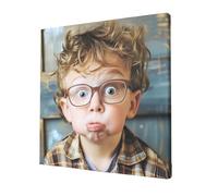 Personalised Photo Canvas Print, Framed, Ready to Hang, Genuine Canon Inks (40x40cm(16x16inch))