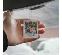 Personalised Photo Car Ornament Hanging Car Polaroid Any Image Driving Test Pass Gift Idea First Car Charm Gift (Double Sided Print)