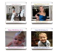 Personalised Photo Chocolate Neapolitan Squares Wedding Party Favour Birthday Gift Anniversary Baby Shower Christmas Easter Halloween Valentine Logo Custom Own Design (5, Silver Foil)