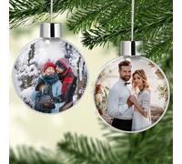 Personalised Photo Christmas Bauble, Customized Tree Decorations, Personalised Christmas Ball Ornaments - Xmas Gifts for Families, Friends, Babies & Pets