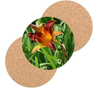 PERSONALISED PHOTO COASTER - Custom Any Text Any Photo Upload Wooden 9cm Round Glossy Gift Idea